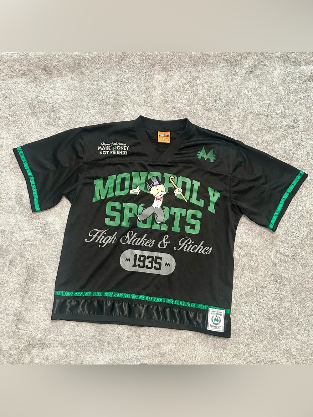 Monopoly x Shoe Palace Money Sports Jersey Black Green